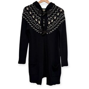 Lauren Ralph Lauren Jeans Co Fair Isle Longline Hooded Cardigan